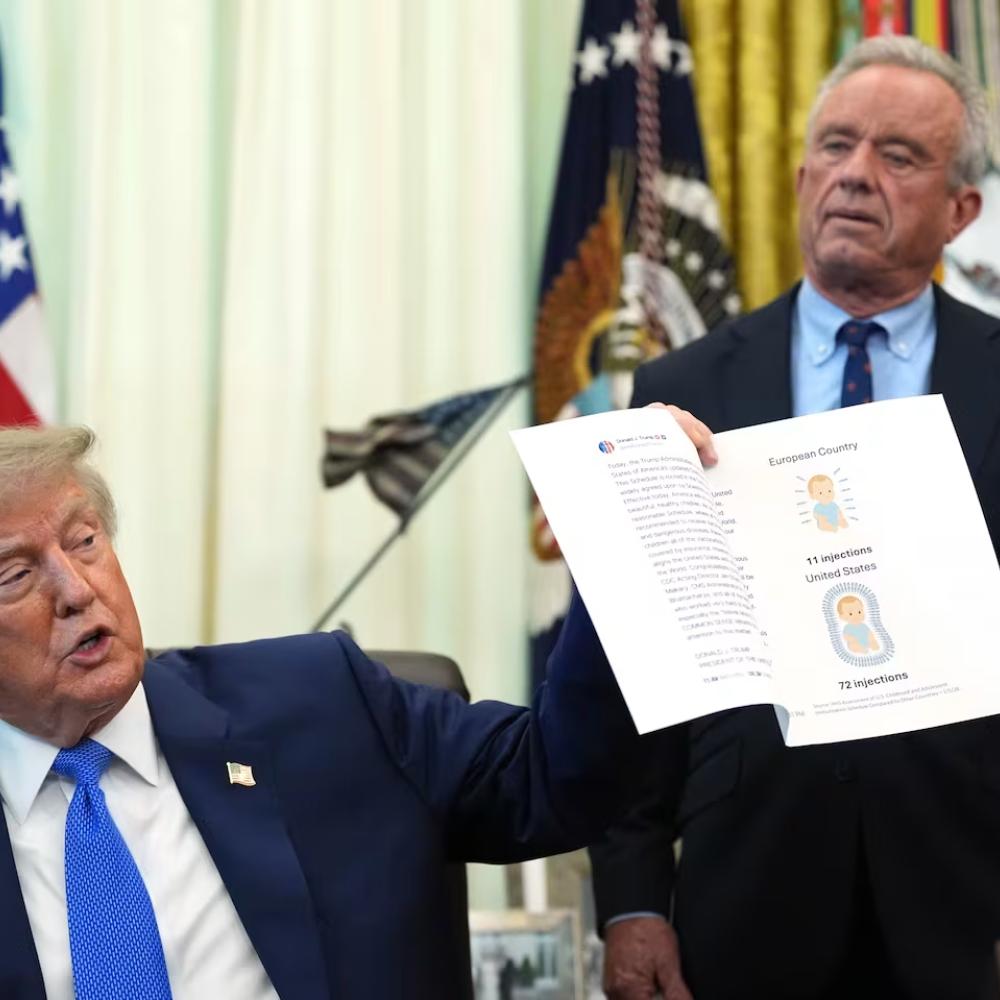 Trump signs executive order on childhood vaccines. Here’s what that means