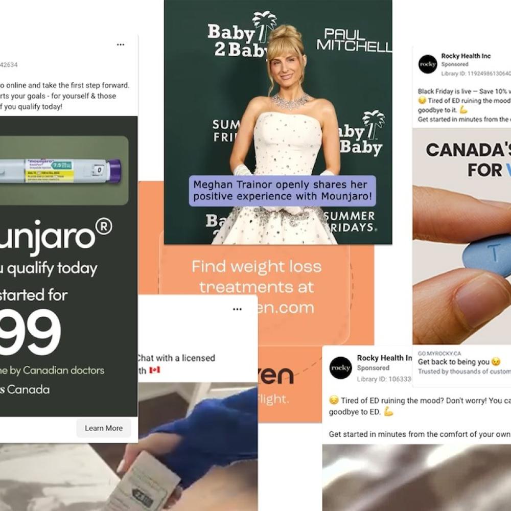 Dozens of online-pharmacy ads, including for weight-loss drugs, appear to violate federal rules