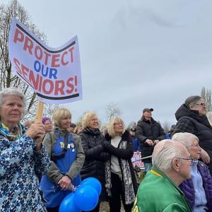 Delta residents rally for seniors' care, denounce 'broken' promise