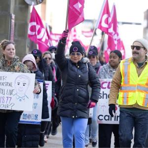 Striking long-term care workers say if Tim Houston, Barbara Adams spent a day in their shoes, 'they'd cry at what they saw'