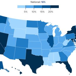 Where many hospital workers are immigrants, by state
