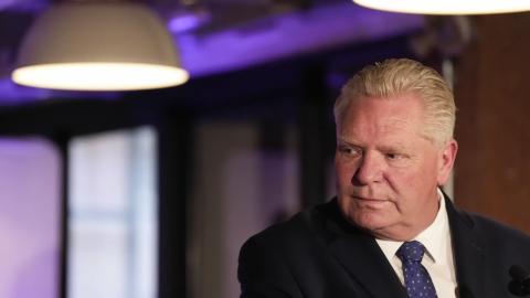 Protesters continue to target Doug Ford with rally outside premier’s Etobicoke office