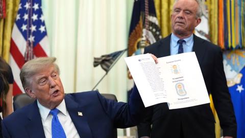 Trump signs executive order on childhood vaccines. Here’s what that means