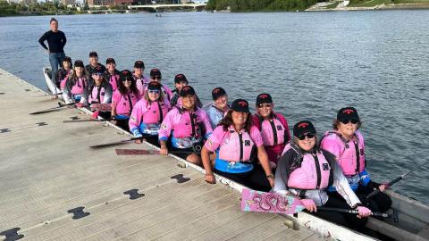 As Sask. breast cancer survivors head to international festival, here's why dragon boating helps recovery