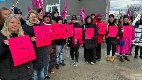 Cape Breton construction stopped second time in one week by striking nursing home workers
