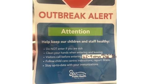 Health officials slam 'forged' signs warning of non-existent outbreak alert