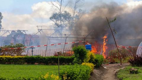 Residents burn an Ebola treatment center in DR Congo as anger grows over the outbreak